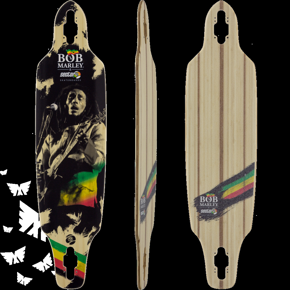 Sector 9 Bob Marley Jamming Longboard Skateboard Deck W Grip throughout dimensions 1000 X 1000