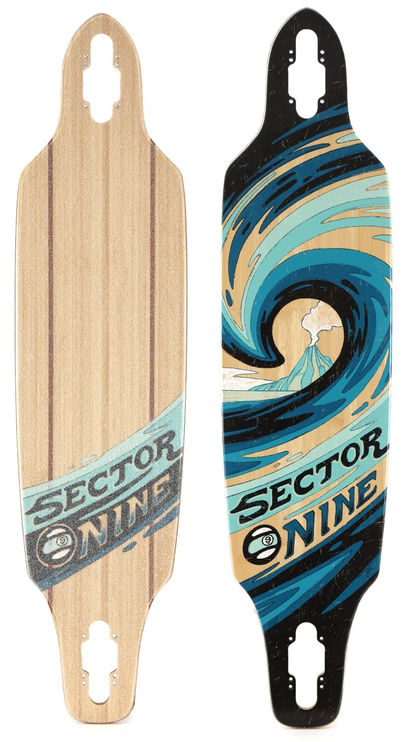 Sector 9 Slab Mini Lookout 375 Bamboo Drop Through Longboard Deck inside dimensions 842 X 1500