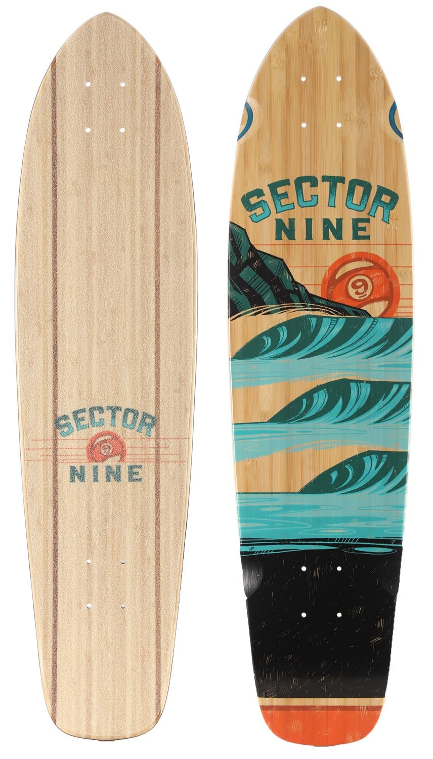 Sector 9 Stacked Strand 34 Bamboo Longboard Deck Free Shipping in measurements 856 X 1500