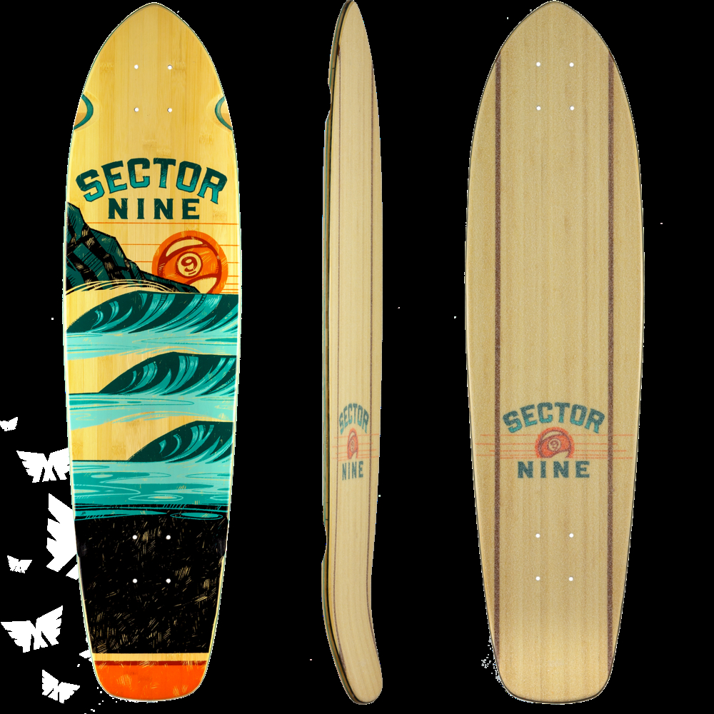 Sector 9 Stacked Strand Longboard Skateboard Deck W Grip throughout sizing 1000 X 1000