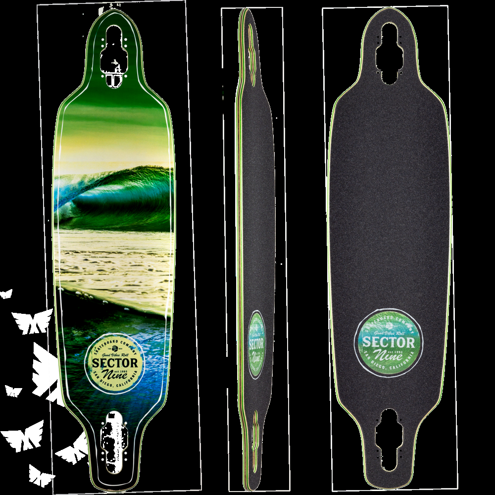 Sector 9 Verde Mini Fractal Longboard Skateboard Deck W Grip intended for size 1000 X 1000