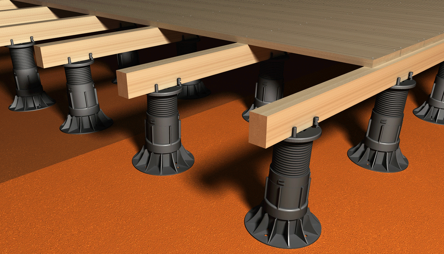 Self Levelling Decking Pedestals Adjustable Paving Feet Ryno Group inside dimensions 1440 X 823