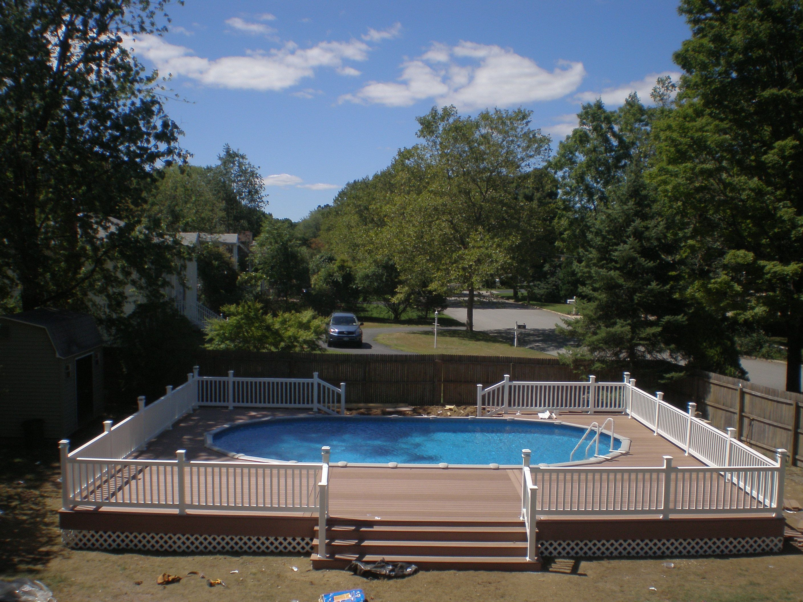 Semi Inground Pool Deck Bluestar Pools In 2019 Semi regarding size 2816 X 2112