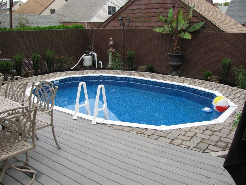 semi inground pool designs