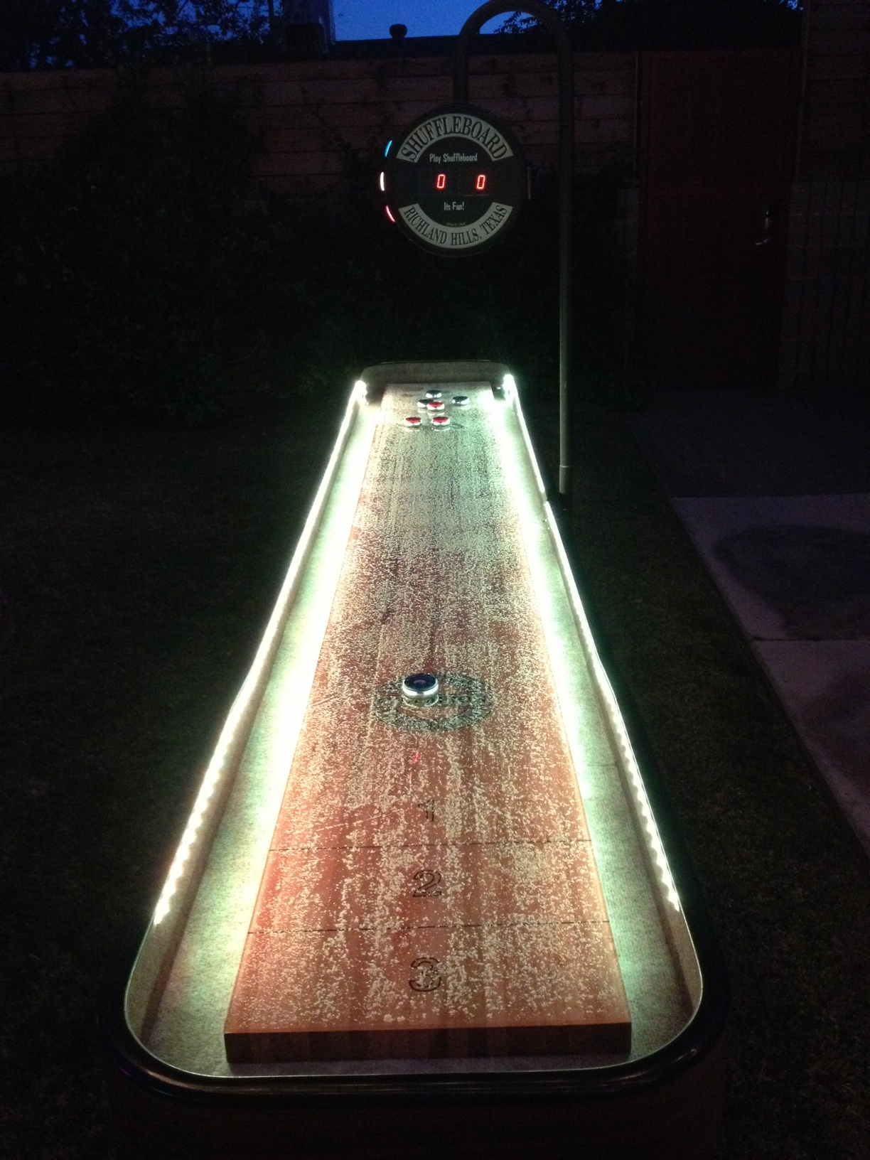 Shuffleboard Table With Electronic Scoring And Led Lighting Agr inside sizing 1224 X 1632