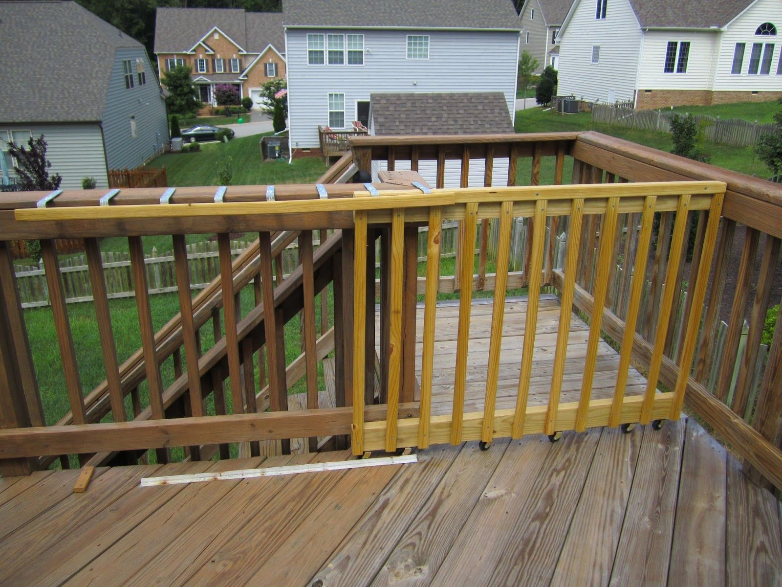 Sliding Deck Gate Above Is The Gate When It Is Open Rv Deck regarding sizing 1600 X 1200