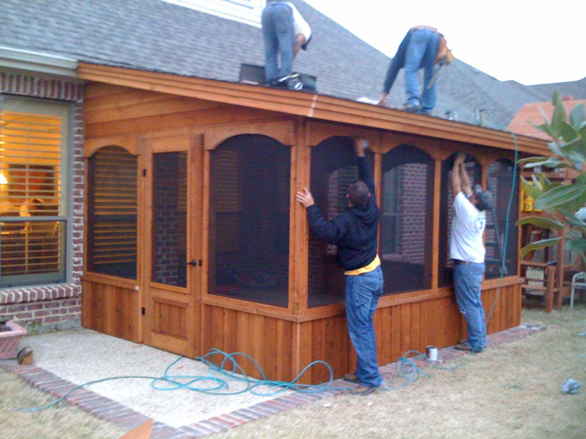 Small Screen Room With Door On The Side Hundt Patio Covers And Decks in sizing 1200 X 900