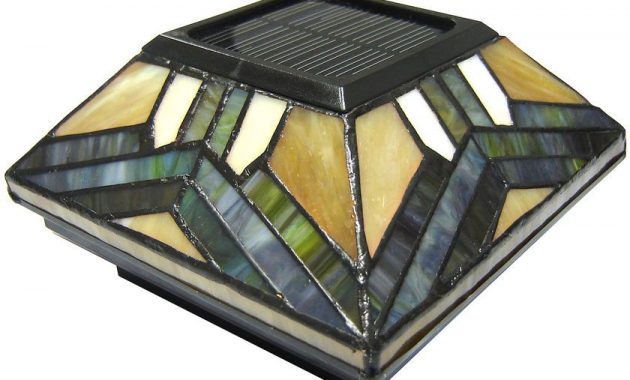 Stained Glass Solar Post Cap Light Gardeners Supply Fence within size 840 X 1120