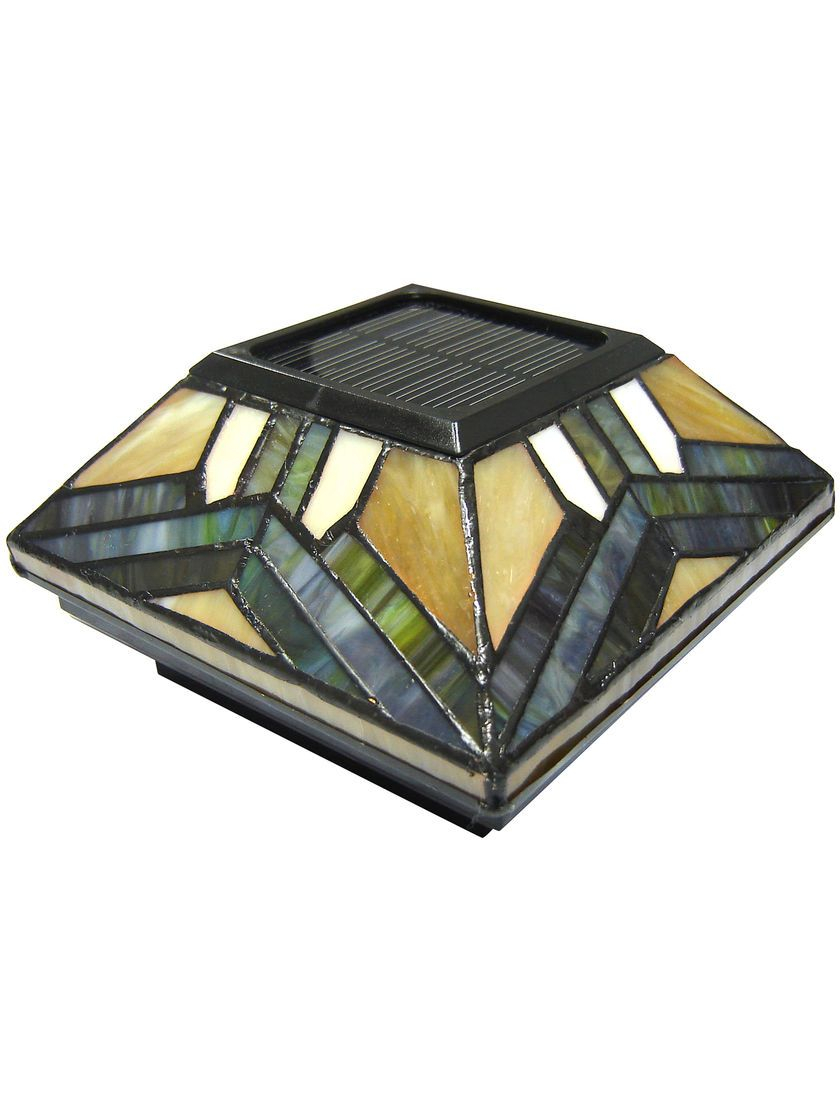 Stained Glass Solar Post Cap Light Gardeners Supply Fence within size 840 X 1120