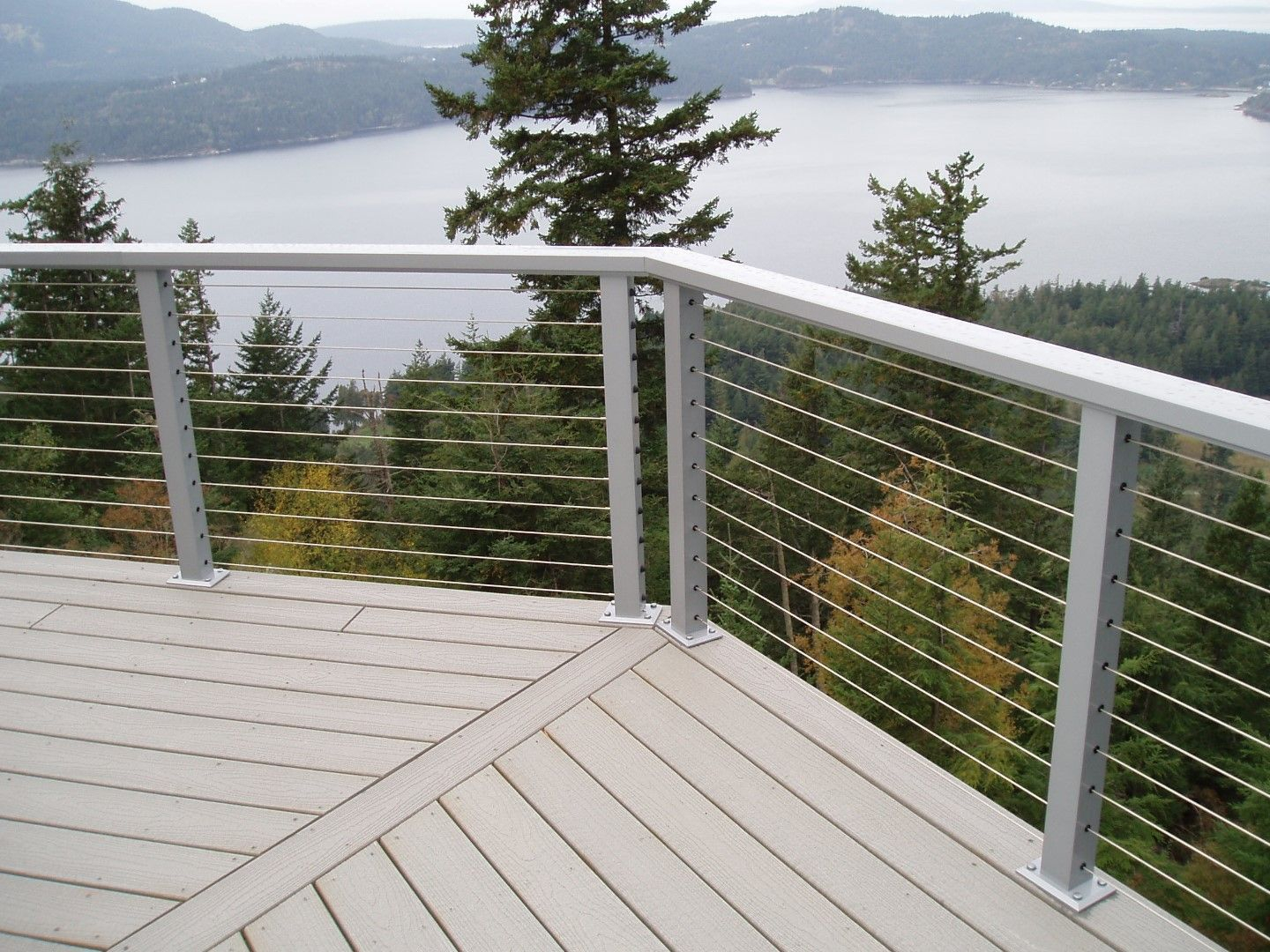 Stainless Steel Cable Railing Crystalite Inc Grey Metal Posts regarding sizing 1440 X 1080