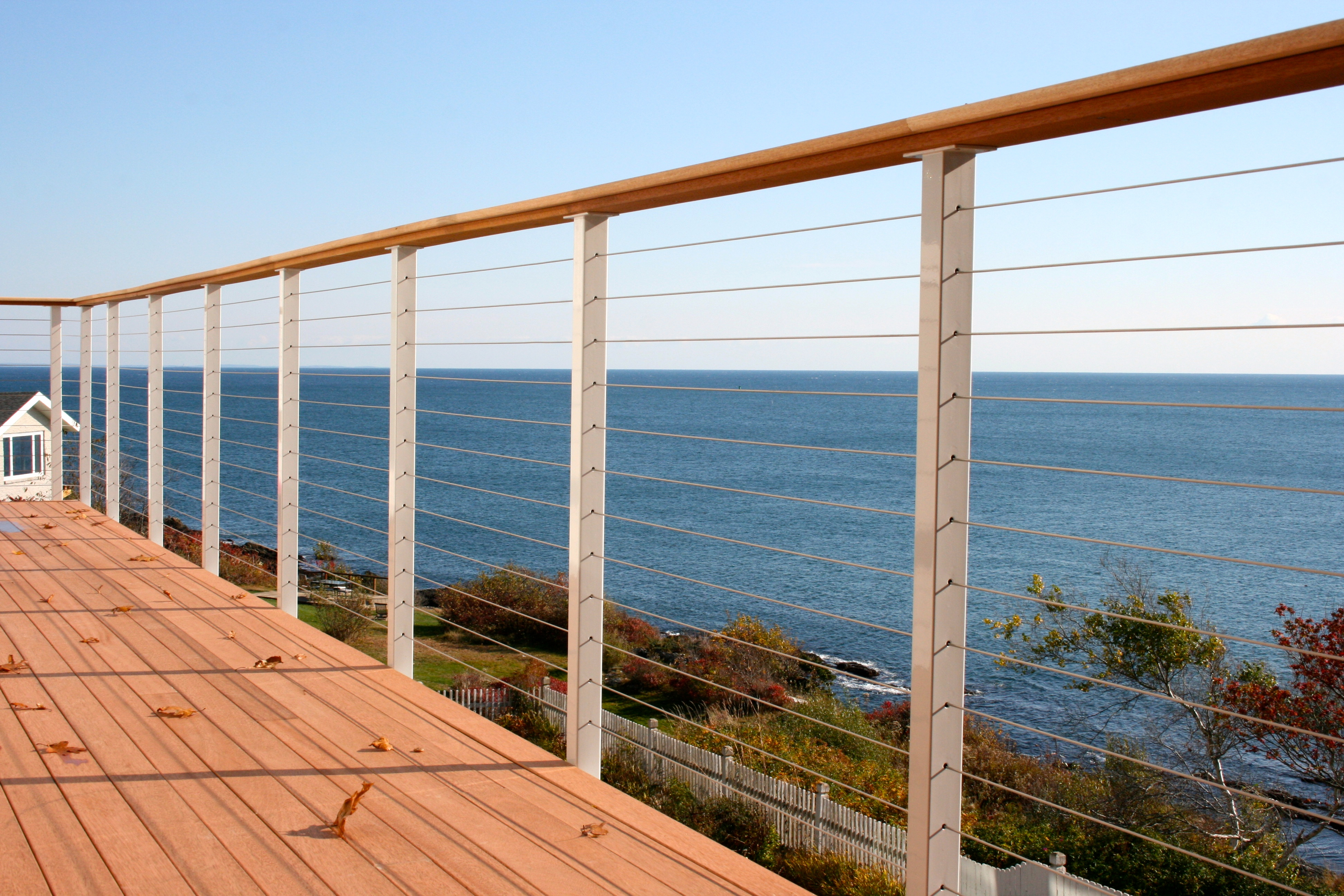 Stainless Steel Cable Railing Posts Powder Coated San Diego Cable Railings with regard to size 3888 X 2592