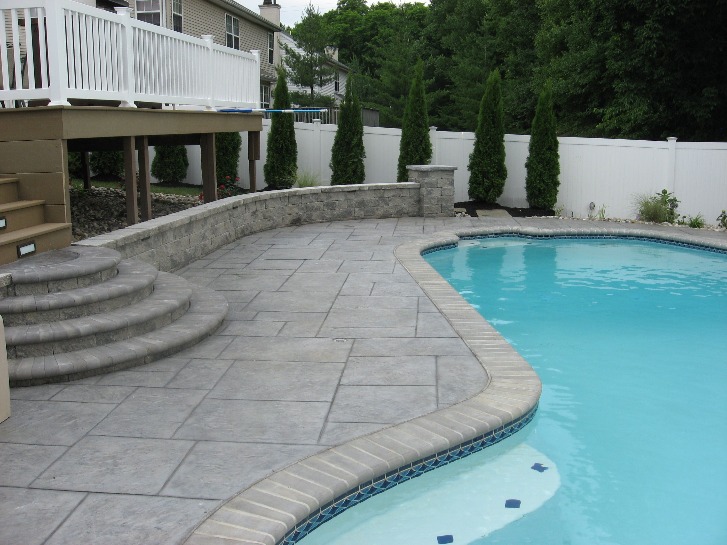 Stamped Concrete Patios Around A Pool Pattern Concrete For Pools for size 2816 X 2112