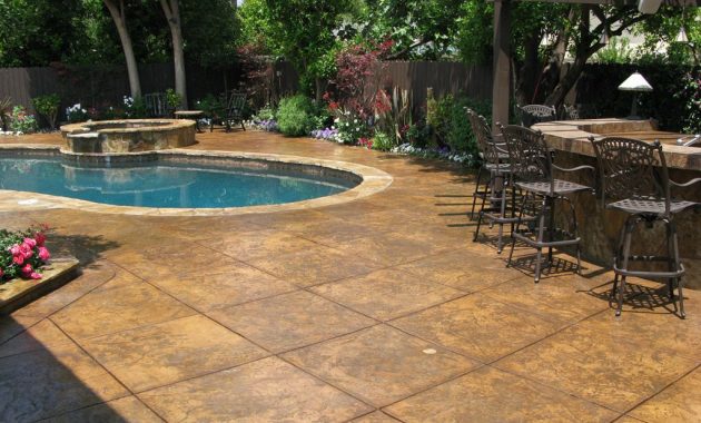 Stamped Concrete Pool Deck Non Slip Concrete Sealer For Pool Deck pertaining to size 1024 X 768