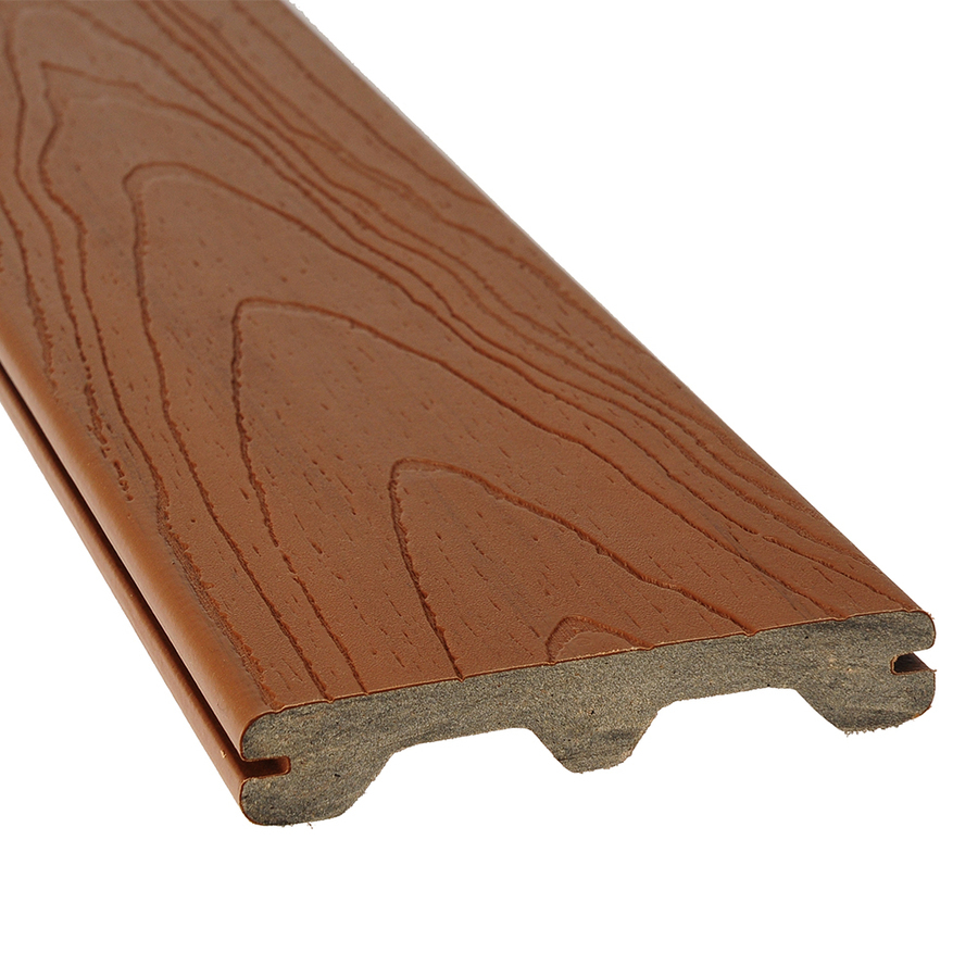 Style Selections 16 Ft Autumn Brown Grooved Composite Deck Board At throughout proportions 900 X 900