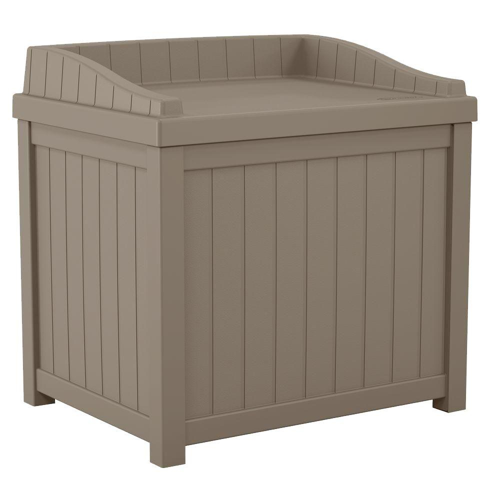 Suncast 22 Gal Taupe Small Storage Seat Deck Box Ss1000dtd The for proportions 1000 X 1000