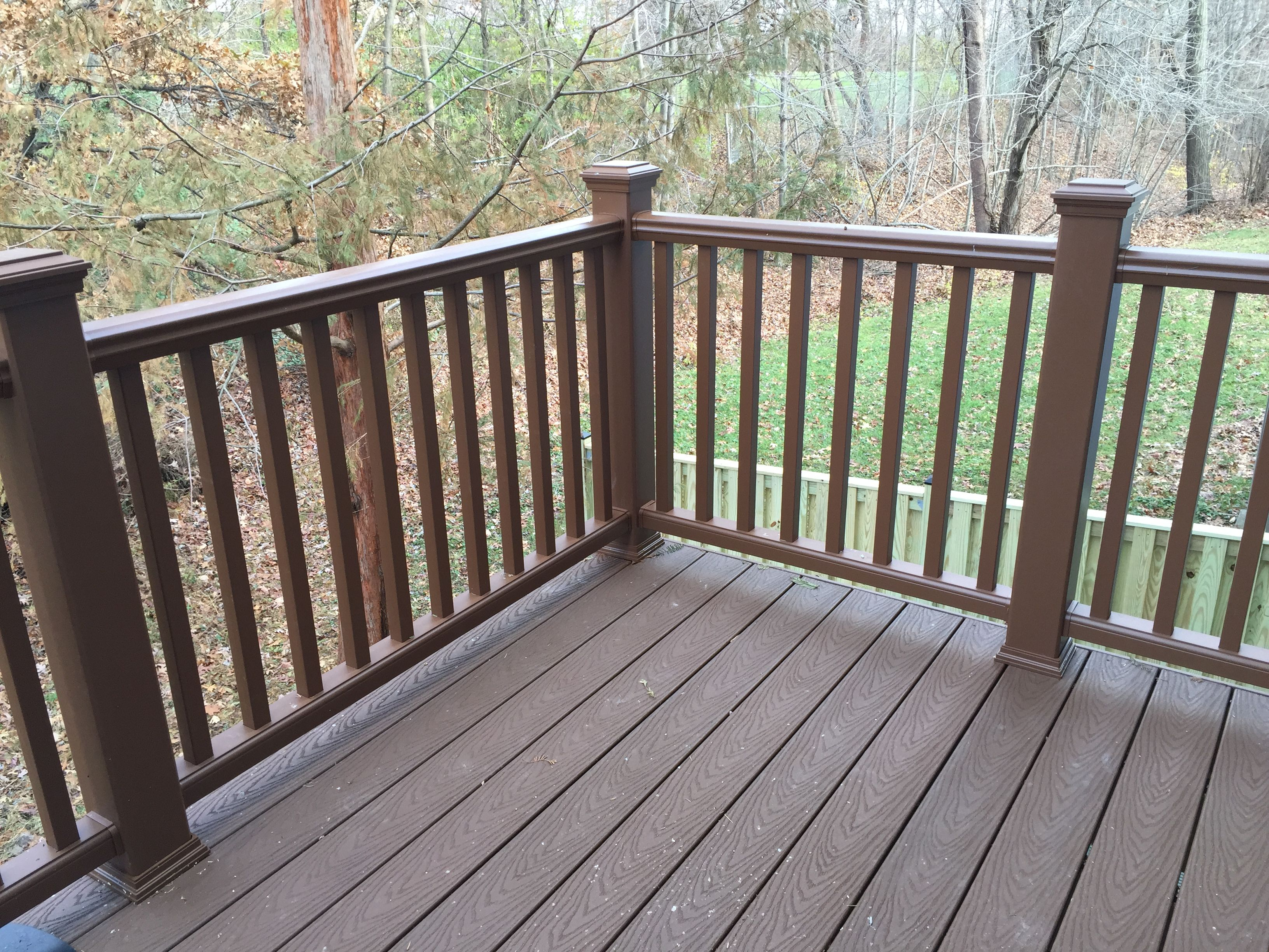 Th Deck With Trex Select Saddle Color Flooring Trex Transcend Tree throughout proportions 3264 X 2448