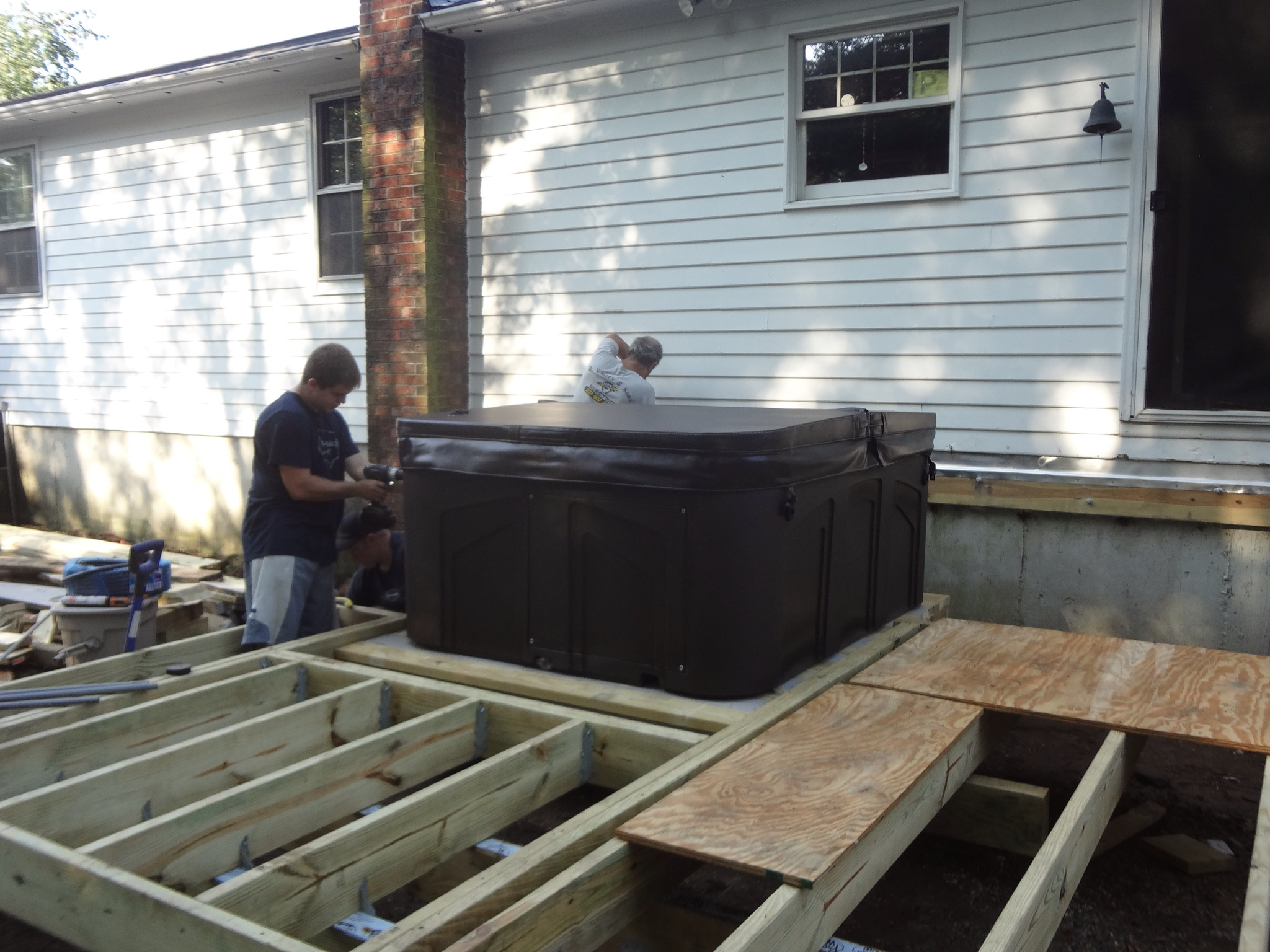 The Deck Project Footings Beams And Framing Great Green Iguana for dimensions 2048 X 1536