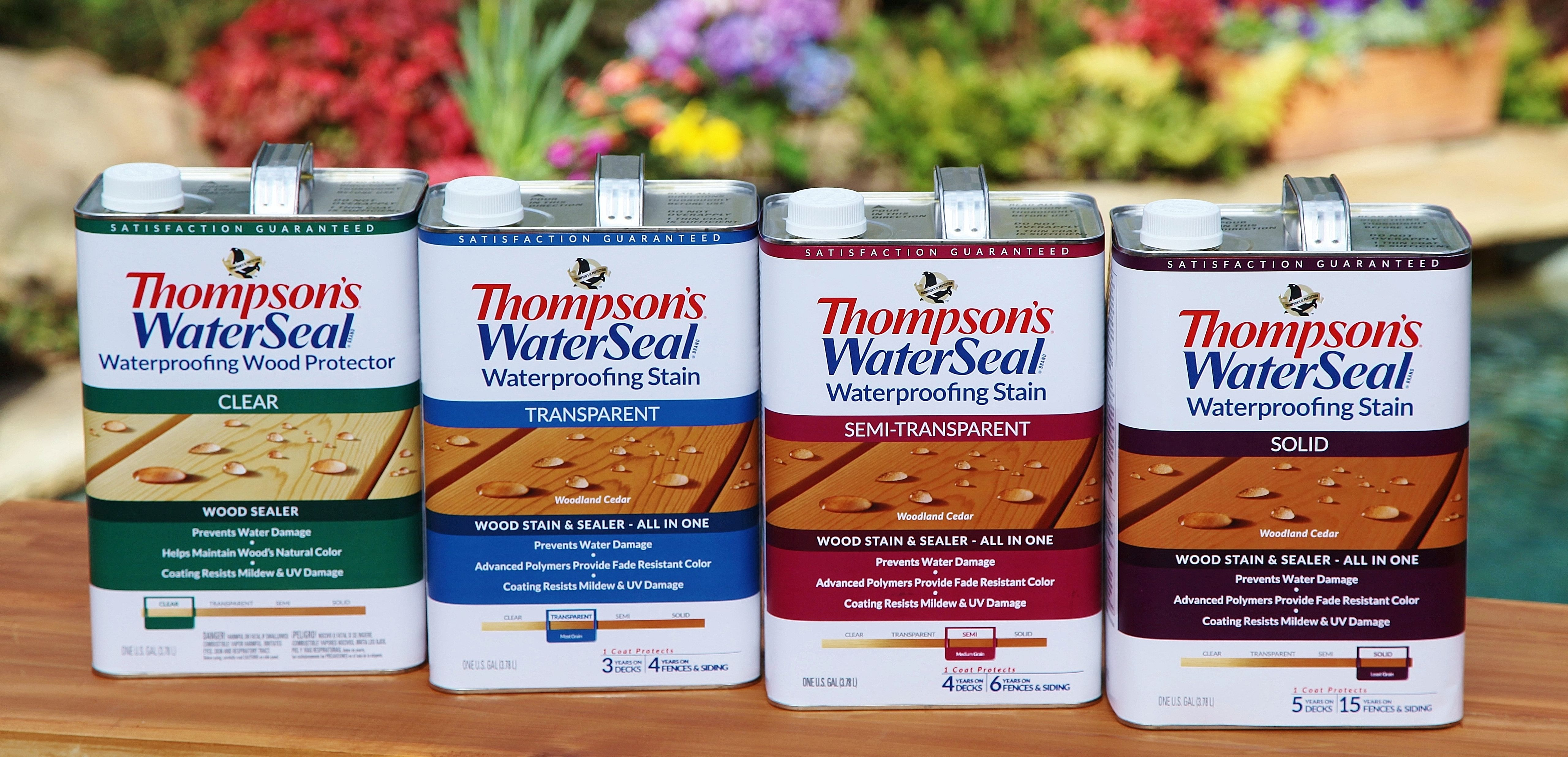 The New Thompsons Waterseal Waterproofing Stain Comes In A Consumer within proportions 5120 X 2473