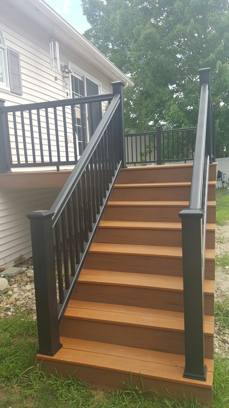 Timbertech Decking Risers Walnut Steps Are Teak Picture Framed throughout size 747 X 1328