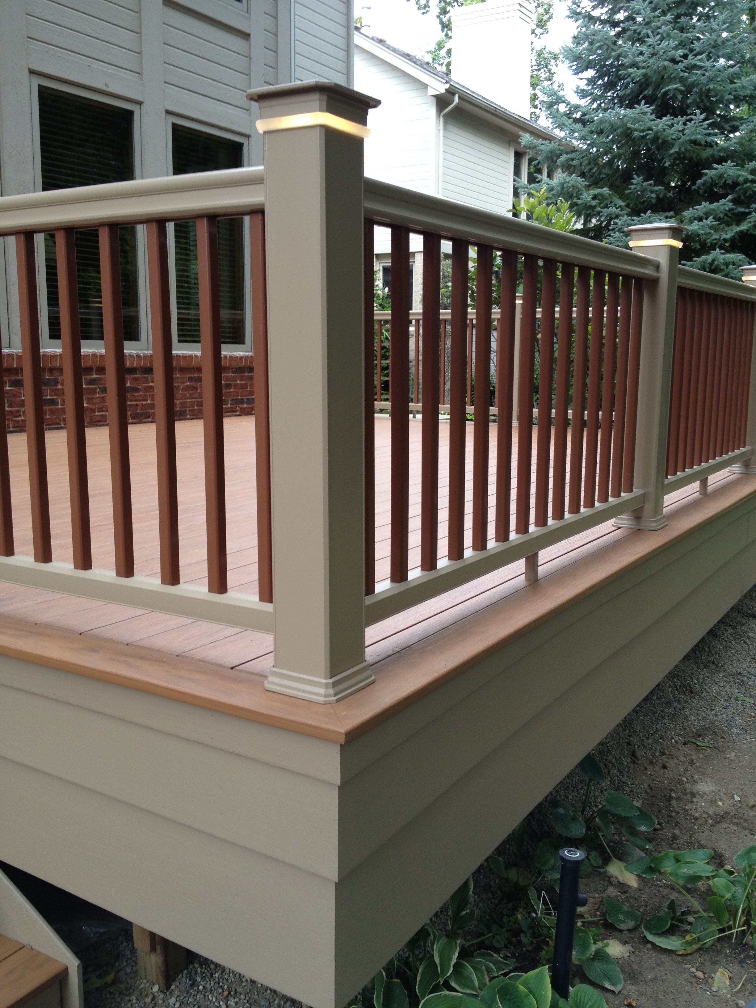 Timbertech Xlm Pvc Deck In Harvest Bronze Decking With Sandridge pertaining to size 2448 X 3264