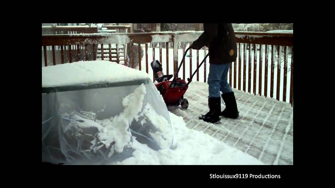 Toro Ccr Powerlite Snow Blower Removing Snow On Deck for size 1280 X 720