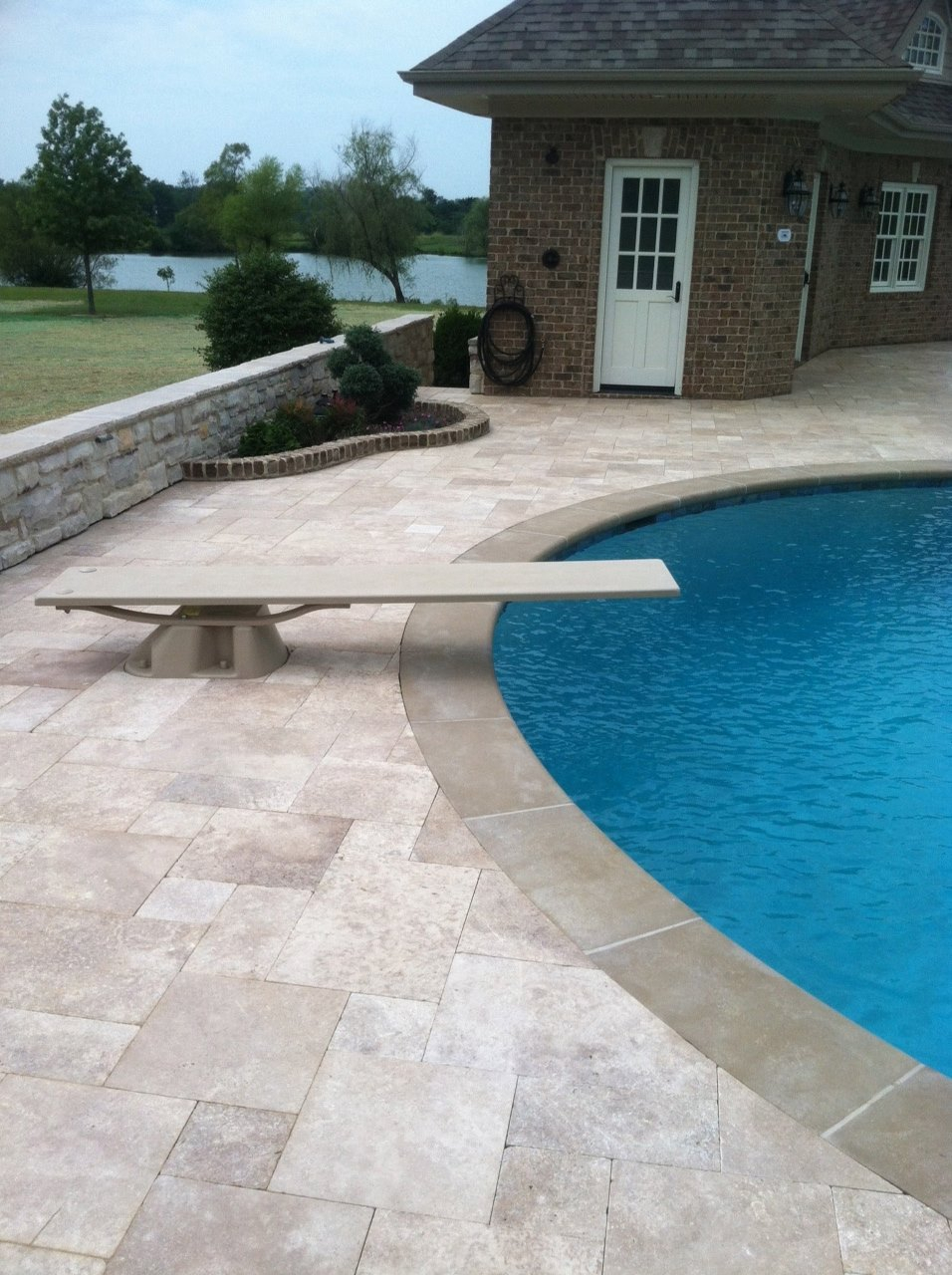 Travertine Pool Decks Are Travertine Pavers Ok For Pools Two for size 956 X 1280