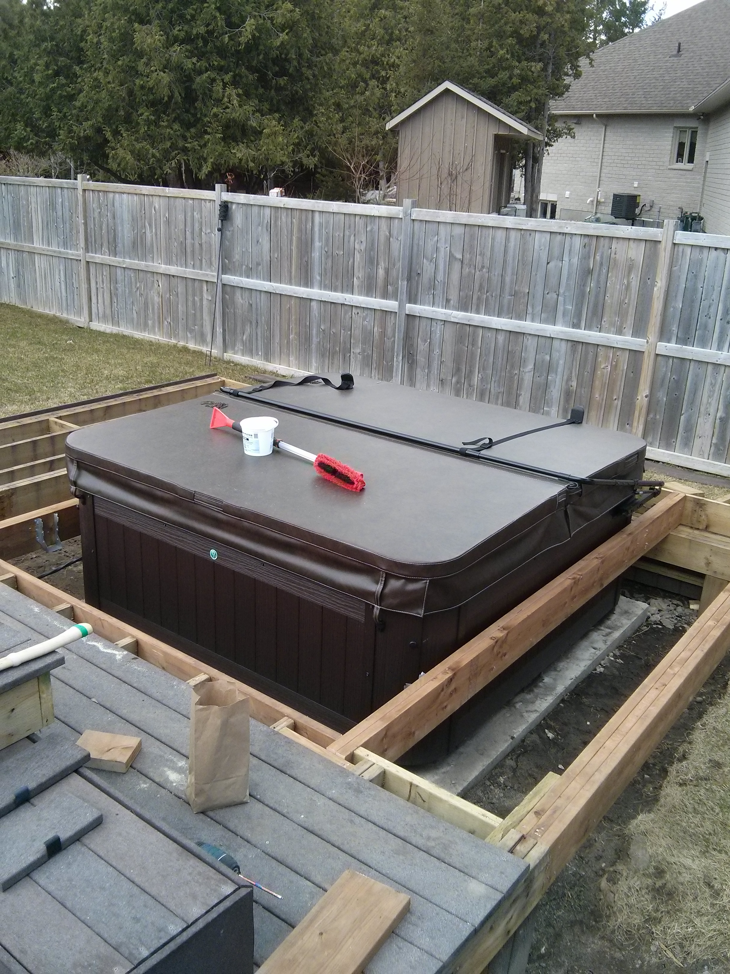 Trex Deck Re Work Around Hottub Kevin Lemay throughout proportions 2448 X 3264