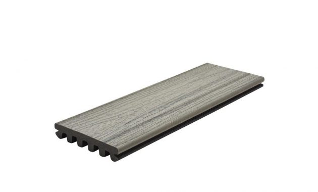 Trex Enhance 1 In X 55 In X 1 Ft Foggy Wharf Composite Decking for dimensions 1000 X 1000