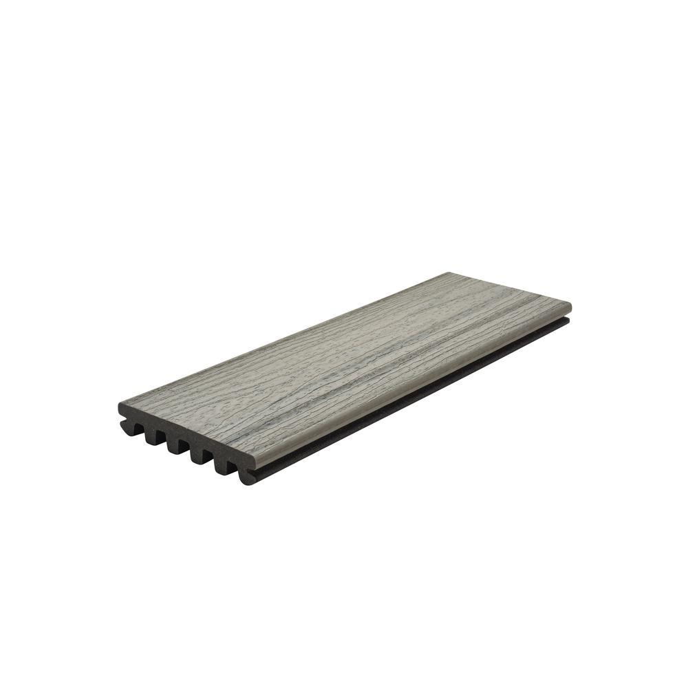 Trex Enhance 1 In X 55 In X 1 Ft Foggy Wharf Composite Decking for dimensions 1000 X 1000