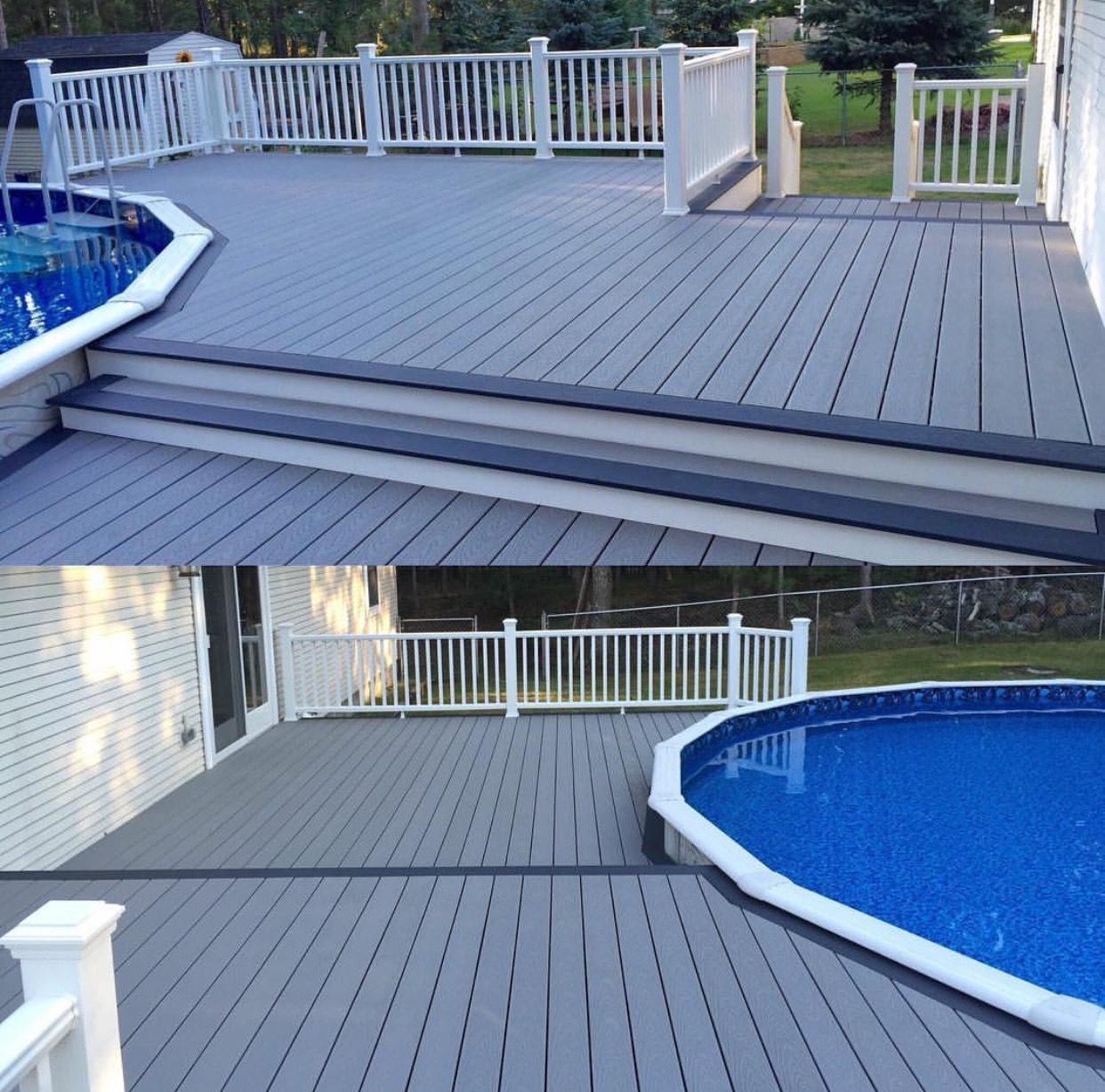 Trex Pebble Grey And Winchester Grey Decking With Trex Transcend intended for size 1242 X 1227