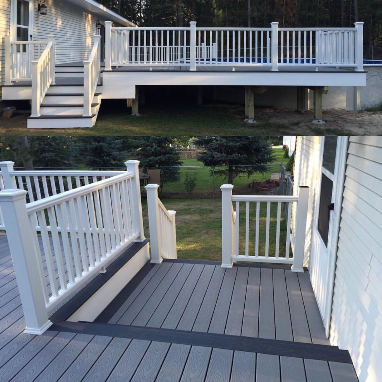 Trex Pebble Grey And Winchester Grey Decking With Trex Transcend with dimensions 1224 X 1224