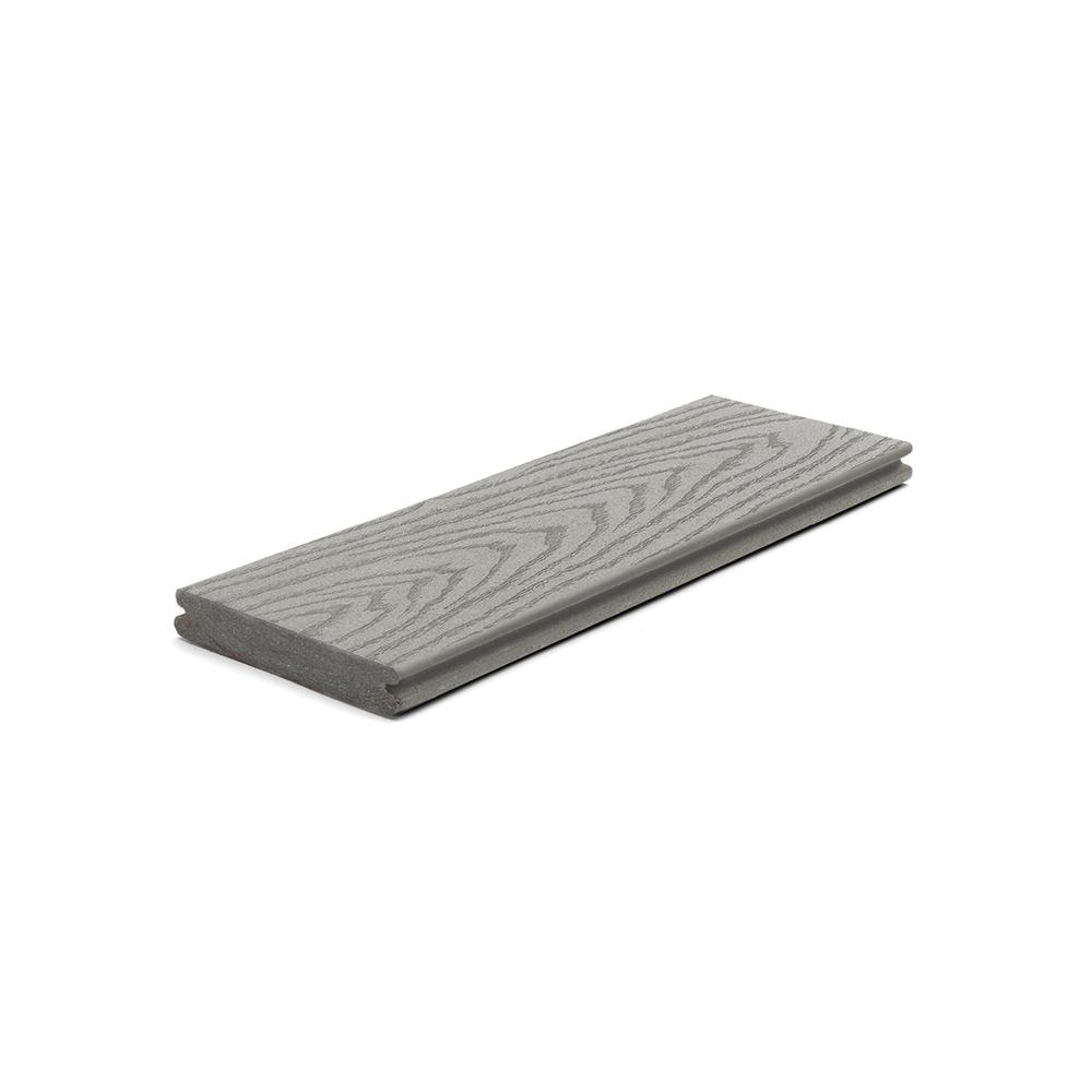 Trex Select 1 In X 55 In X 1 Ft Pebble Grey Composite Decking with proportions 1000 X 1000