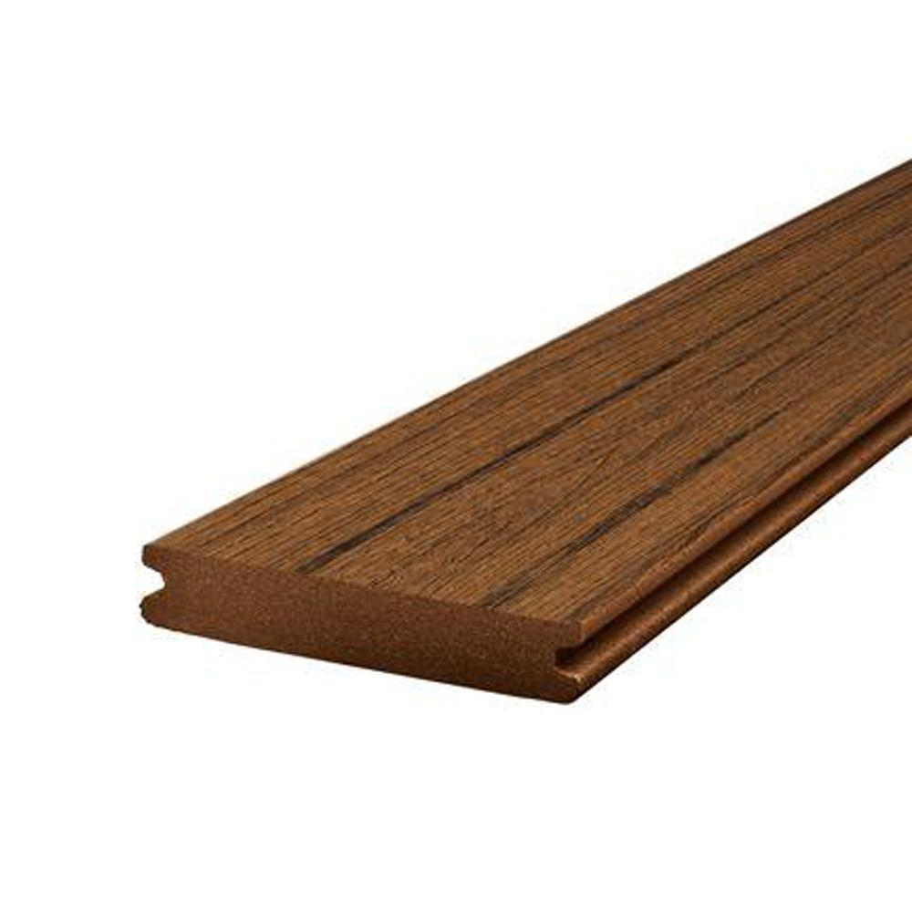 Trex Transcend 1 In X 55 In X 12 Ft Spiced Rum Grooved Composite for proportions 1000 X 1000