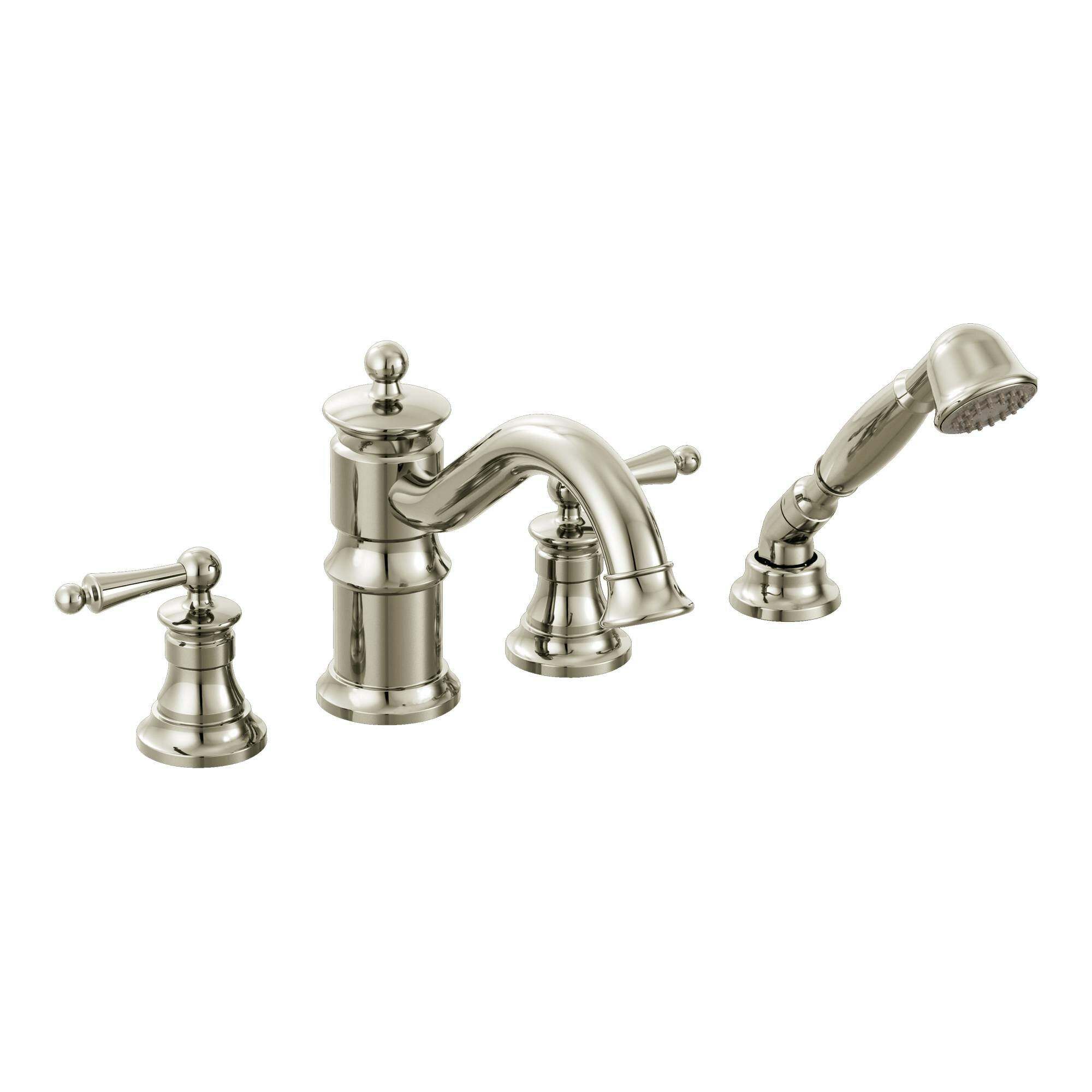 Ts213nl Moen Waterhill Double Handle Deck Mount Roman Tub Faucet with size 2000 X 2000