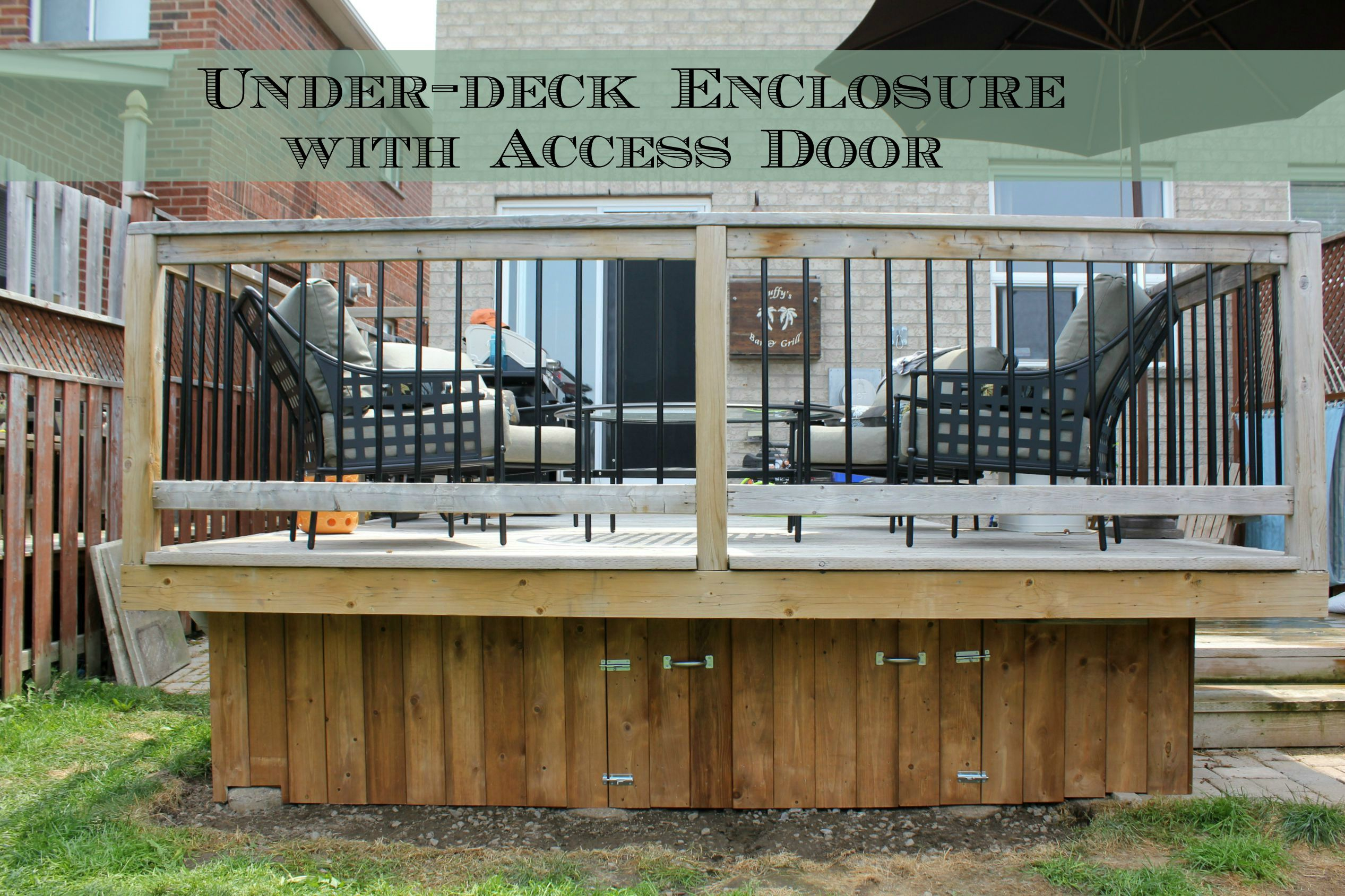 Turtles And Tails Under Deck Enclosure With Access Door with regard to dimensions 2534 X 1689