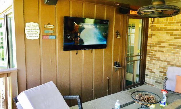 Tv Mounted Outside Underneath A Covered Deck Berea Ky Platinum intended for size 4032 X 3024