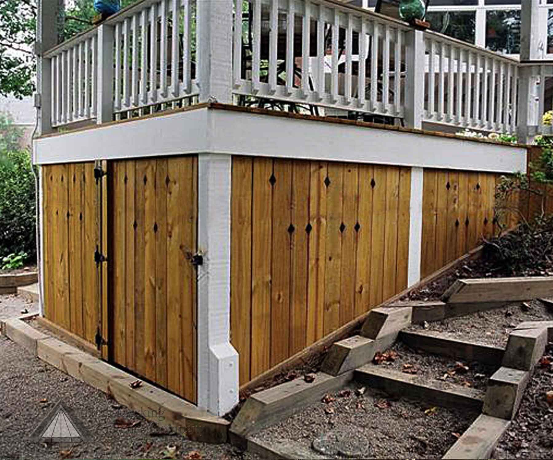 Under Deck Storage Built Atlanta Decking Fence Housing In in sizing 1800 X 1500