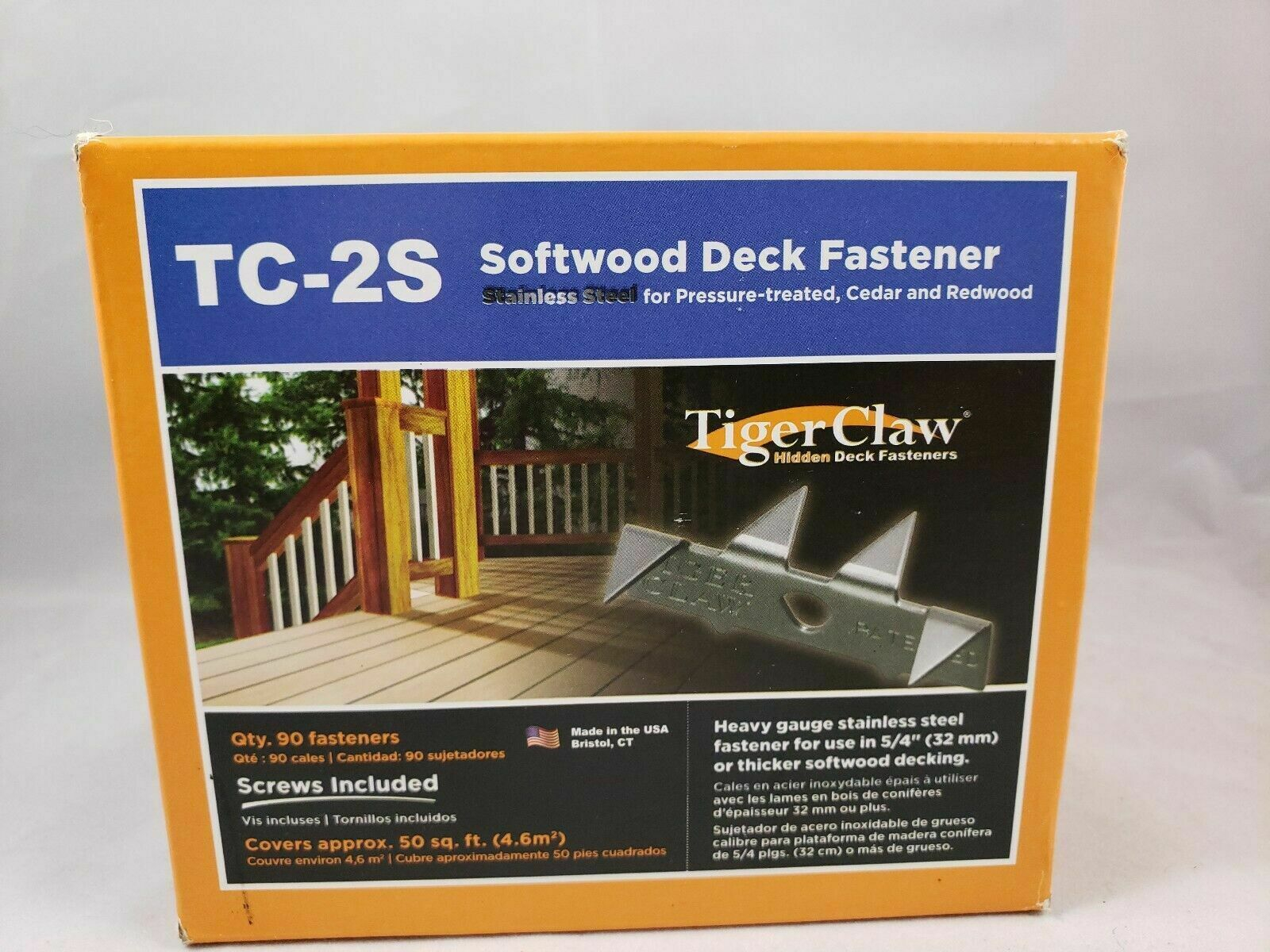 Upc 850925000827 Hidden Deck Fasteners Tiger Claw Fasteners Tc 2s with dimensions 1600 X 1200