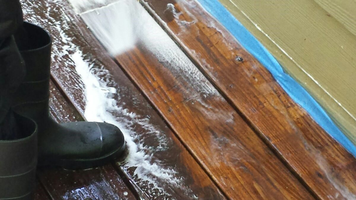 Using A Pressure Washer To Clean A Deck Decks with proportions 1200 X 675