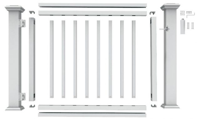 Veranda 36 In To 48 In White Polycomposite Rail Gate Kit 73040994 regarding dimensions 1000 X 1000