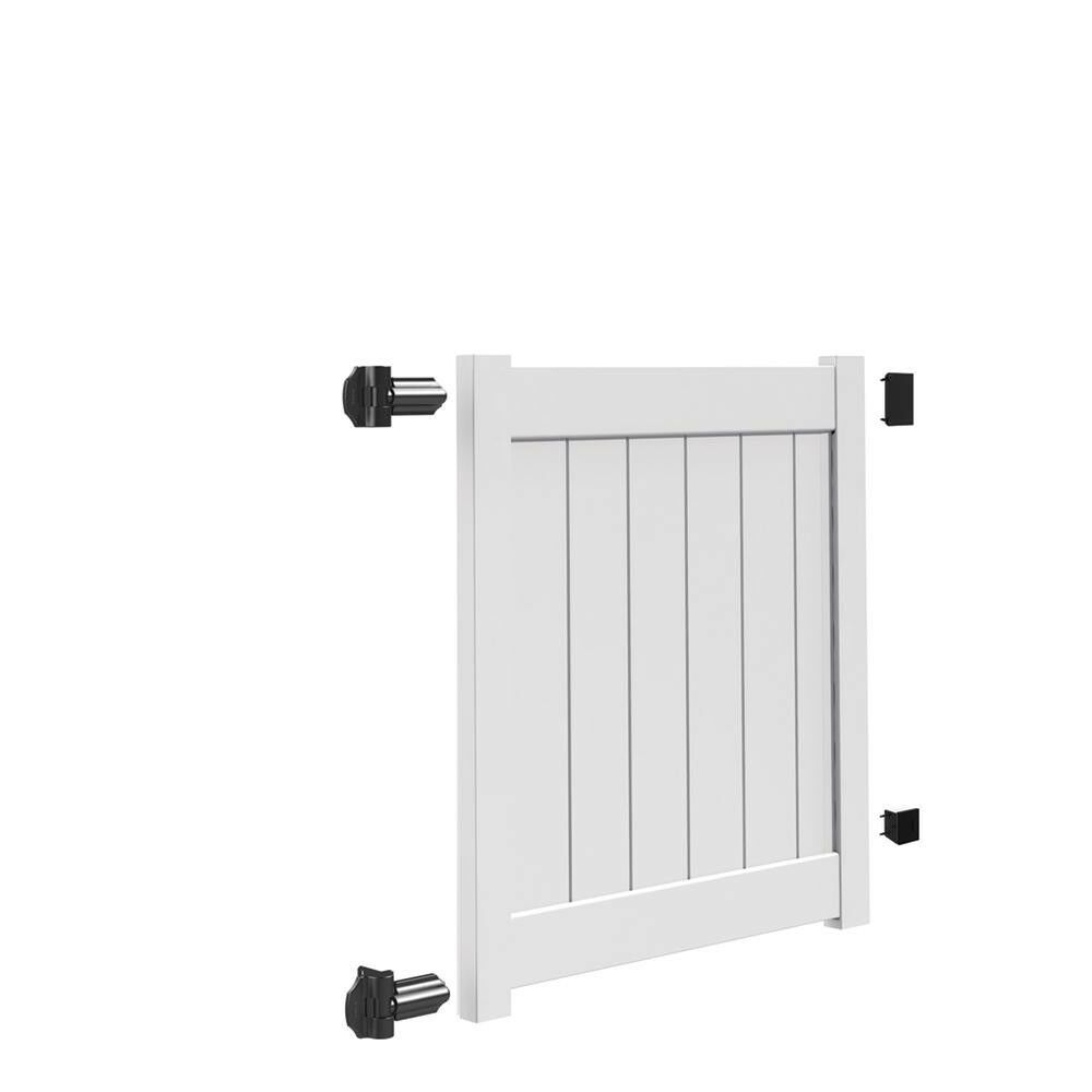 Veranda Bryce Washington Series White Vinyl Walk Fence Gate Kit with sizing 1000 X 1000