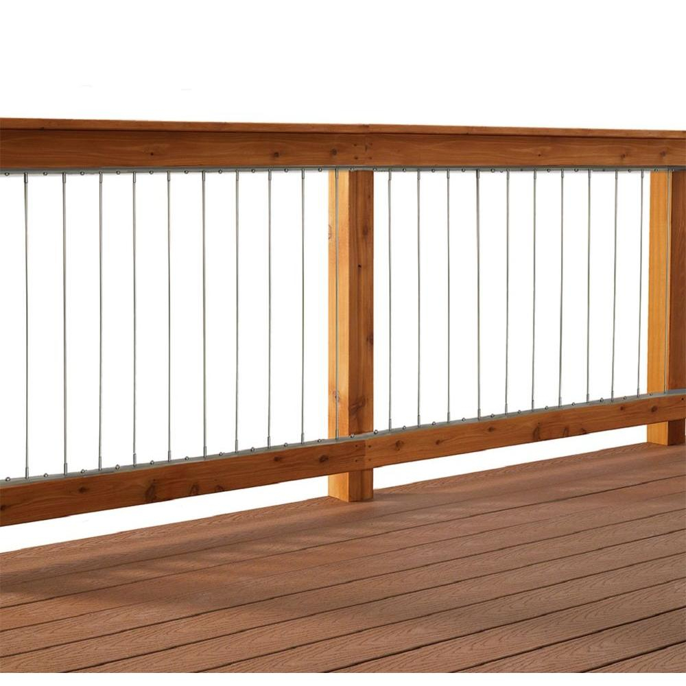 Vertical Stainless Steel Cable Railing Kit For 42 In High Railings inside dimensions 1000 X 1000