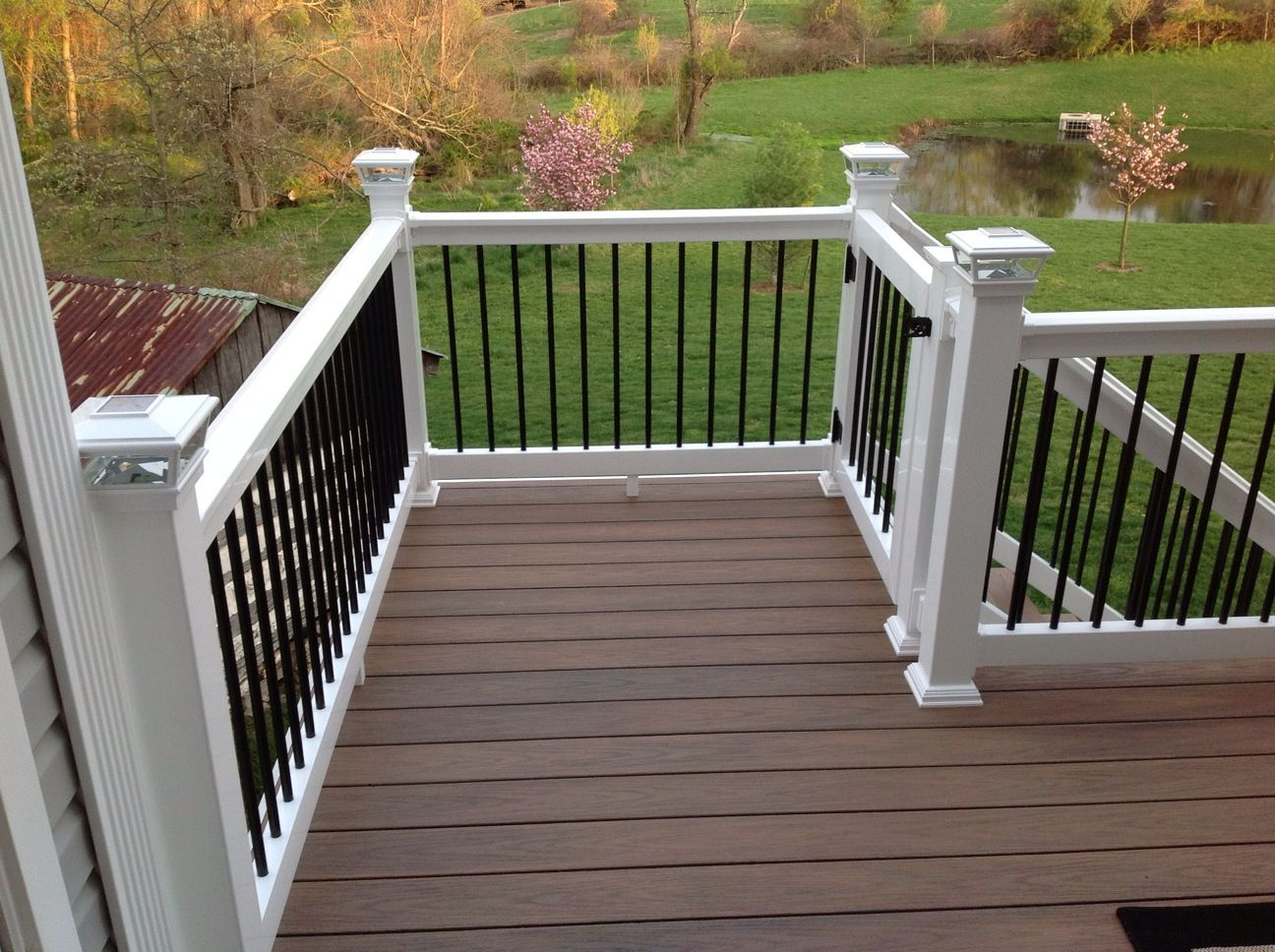 Vinyl Deck With A Gate Wolf Decking Hnh Deck Porch Extras pertaining to proportions 1296 X 968