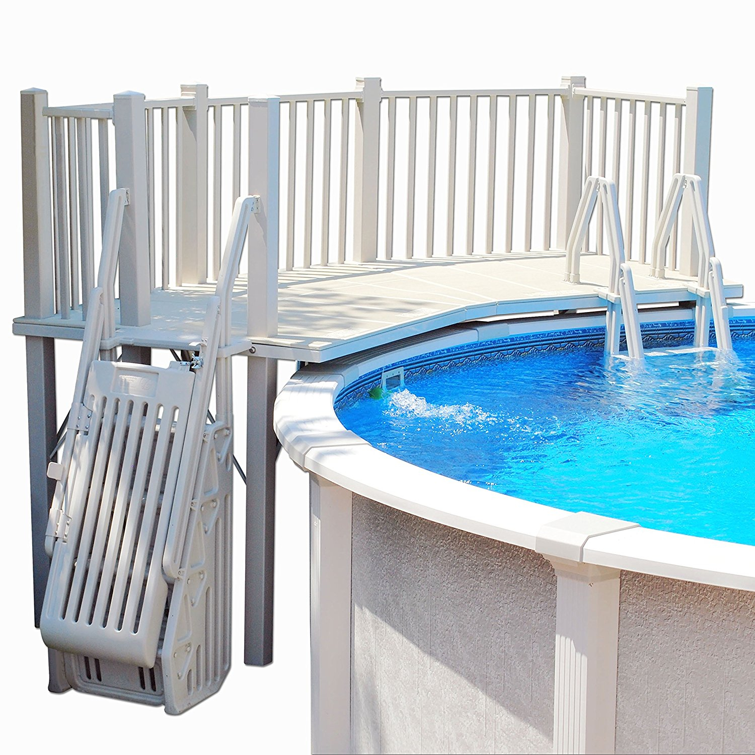 Vinyl Works Above Ground Swimming Pool Resin Deck Kit Simply Fun Pools pertaining to size 1500 X 1500