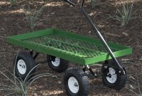 Wagon Garden Cart Nursery Steel Mesh Deck Trailer Heavy Duty Cart intended for dimensions 1300 X 1300