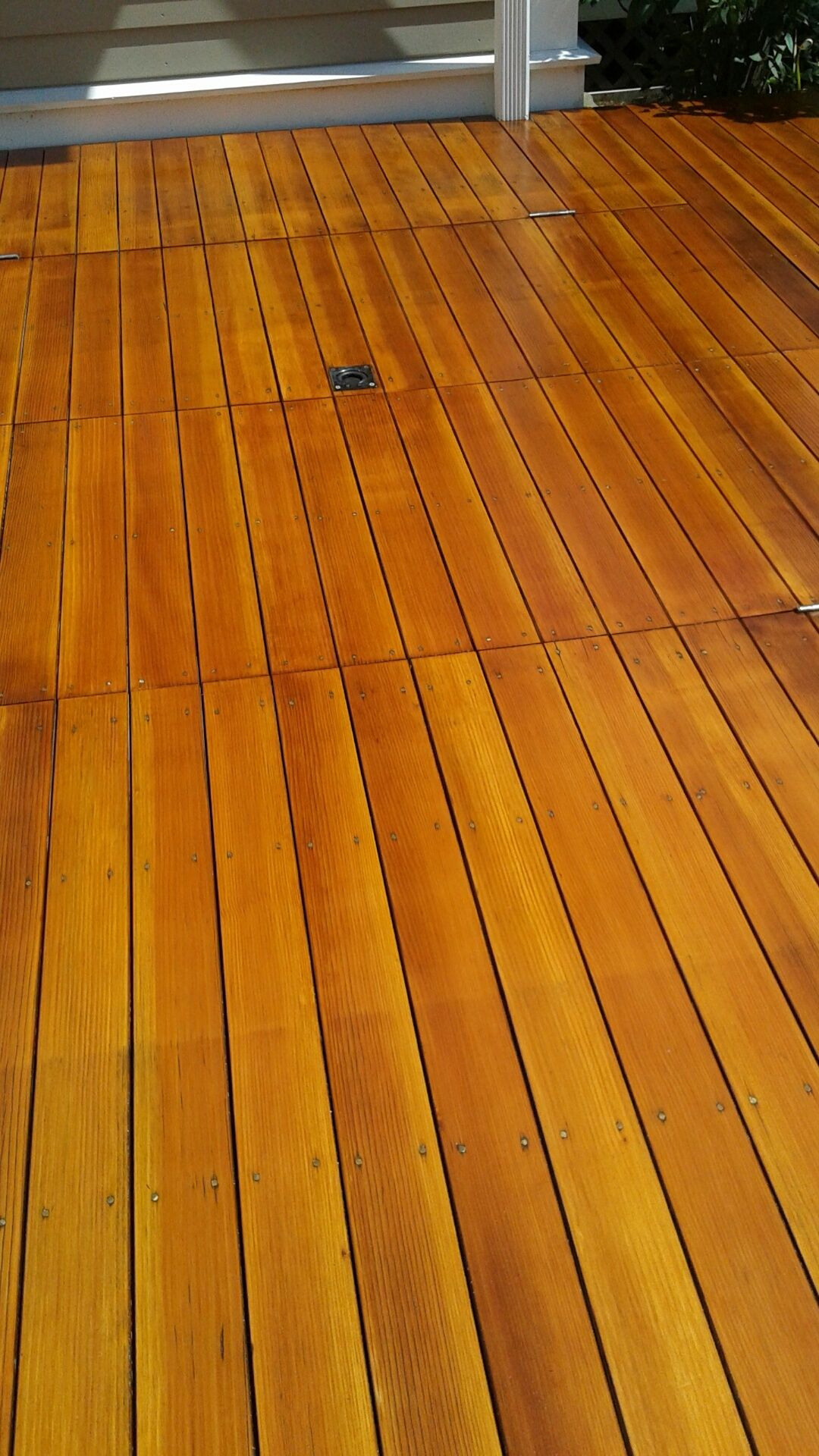 Warm Toned Douglas Fir Deck Stained With A Natural Tone Stain In for proportions 1080 X 1920