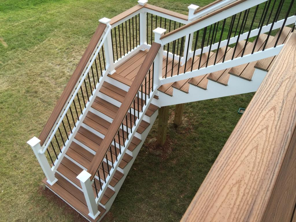White Trex Composite Decking With Deck Trim Plus Board Together As with proportions 1024 X 768