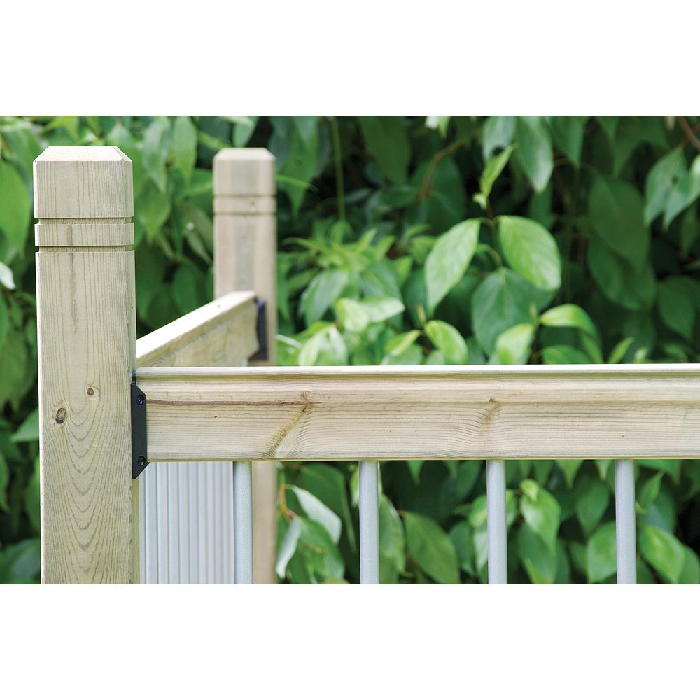 Wickes Deck Railing Kit Hanger Brackets 97x61mm Black 2 Pack inside measurements 1000 X 1000