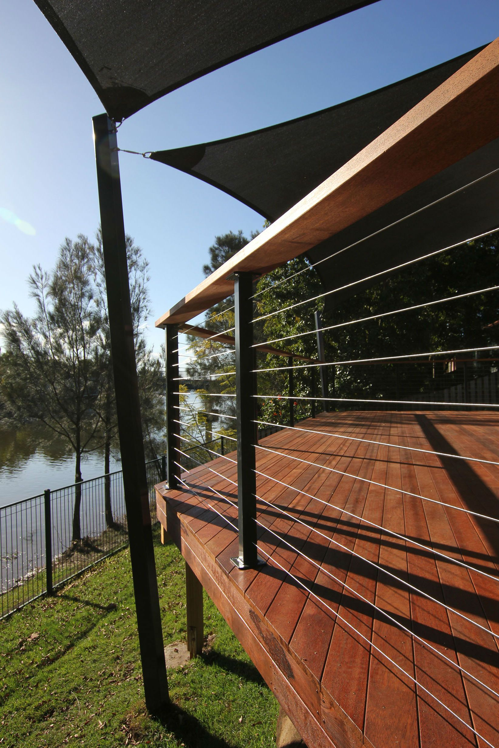 Wire Balustrade And Shade Sail Fittings Shade Sails In 2019 Deck inside measurements 1644 X 2467