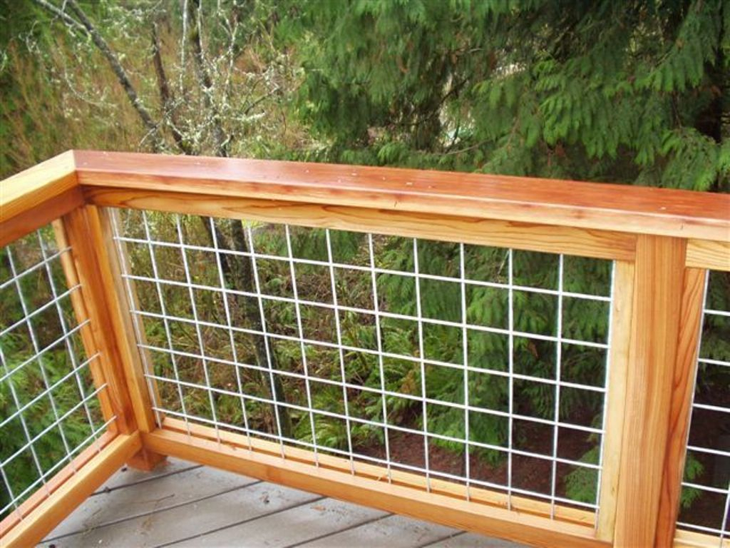 Wire Lattice Deck Railing And Hog Wire Fence Panels Deck America throughout size 1024 X 768